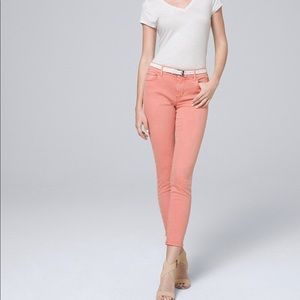 WHBM mid rise skinny cropped denim.